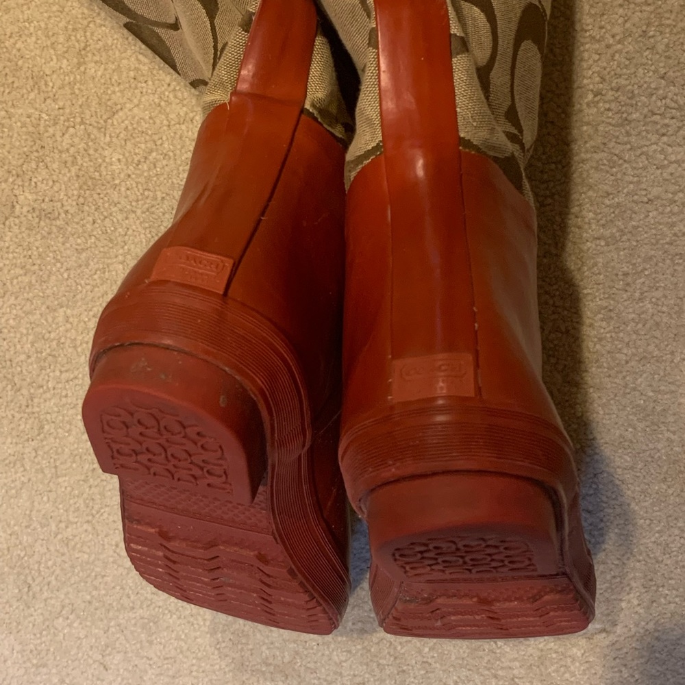 Coach signature Polly rain boots red - Picture 3 of 4